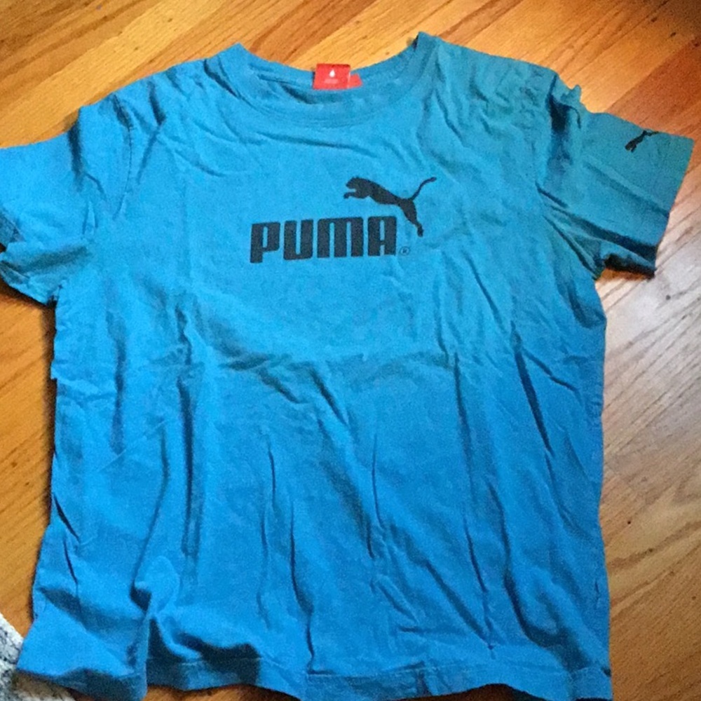 Puma Y2K streetwear Bright Blue Tshirt Size M